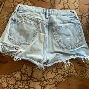 Agolde light blue denim shorts